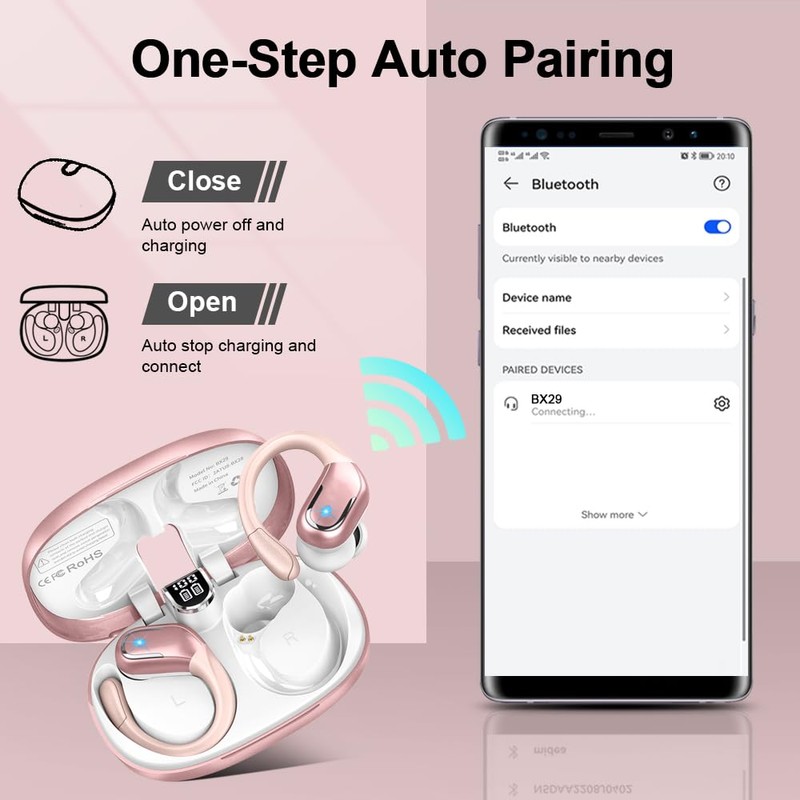 Ltinist - Auriculares inalámbricos Bluetooth 5.3, estéreo HiFi, IP7, impermeables