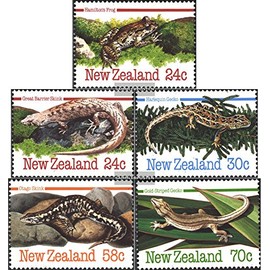 Prophila Collection New Zealand 901-905 (complete Excl. 1984 Amphibians (Collector's Stamps) Amphibians / Reptiles / Sauriers