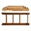 Elama Acacia Wood 3 Tiered Rectangular Ladder Tray Serving Set,