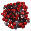 100 Pcs Ladybug Shaped Buttons Plastic Mini Buttons Craft Decorations
