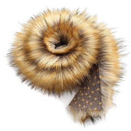 Faux Fur Ribbon Soft and Fluffy DIY Craft Garland Party Decoration Furry Patch Ribbon for Pillowcase Fur Ball Carpet Pet Pad 3Inch*100Inch Brown