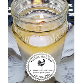 Farm Raised Candles – Macintosh Apple Soy Candle – 16 oz Mason Jar – 80+ Hour Burn – USA Made – All-Natural Plant-Based Wax – Farmhouse Gift-Ready Candle – Hand Poured in America