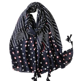 FAIRYGATE Scarf Women's Lightweight and Soft Elegant Tassel Scarf Girls Colourful Long Cute, 67012