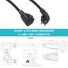 [2 Pack] Flat Plug Short Power Extension Cord - 6inch