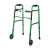 DMI Lightweight Aluminum Folding Walker with Easy Two Button Release,