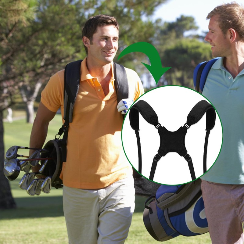 Ragyzity Golf Bag Strap, Universal Replacement Double Shoulder Single Shoulder