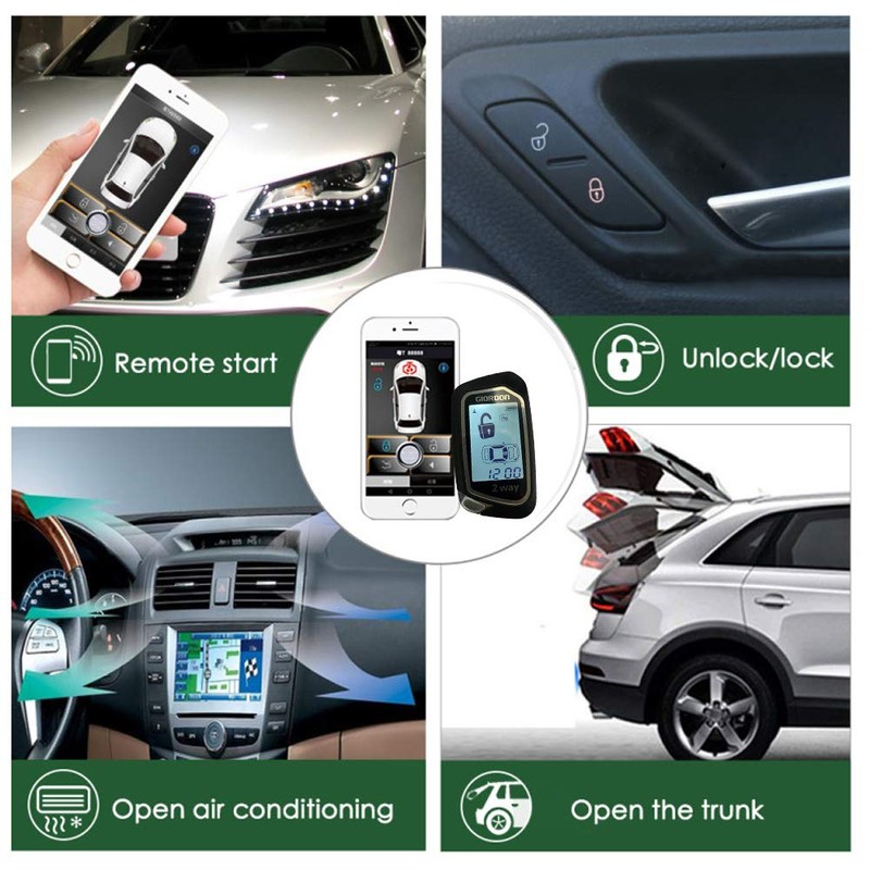 Car Alarm Security System with Start System 1600 feet Range