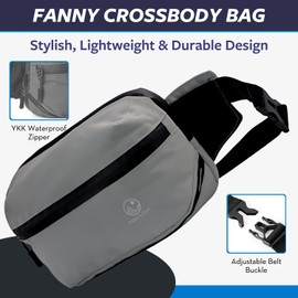 XENLYN GEAR Waterproof Bum Bag | Waist Fanny Pack & Running Belt for Men & Women | Adjustable Waist Bag with Zipper Pockets | Crossbody Bag for Travel, Hiking, Dog Walking, Festivals, Everyday Carry