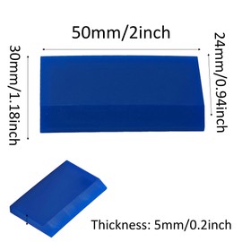 Runseaway 6Pcs 2” Small Rubber Handheld Squeegee for Vinyl Installation, Window Tinting, Bubble Removal, Flexible Non-Scratching Applicator for Car, Glass, Film Application, Blue