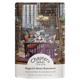 Chapters Tea & Co Magical Library Butterbrew | Butterscotch Black Tea Blend | Medium Caffeine | 56 Teaspoon | Perfect for Cozy Reading & Fantasy Lovers