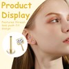 CPJJ 4 Pairs 14K Gold CZ Top Flat Back Piercing