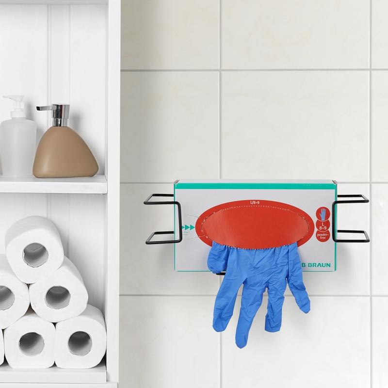 Relaxdays Set of 2 Disposable Glove Boxes Wall Mounted H
