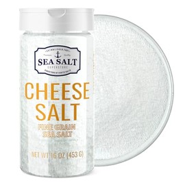 Fine Sea Salt for Homemade Cheese Making, Gluten-Free and Non-Iodized, Kosher Cheese Kit Essential Flaky Salt, 1 lb Shaker