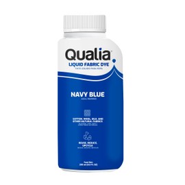 Qualia All Purpose Liquid Fabric Dye, Easy to Use Dye for Cotton, Wool, Silk, Wood, & Linen, Ultra Concentrated Colors, Navy Blue
