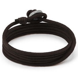 LOCAL LEAGUE Mens Leather Bracelet SURF PATROL AUSTRALIA - Fully Adjustable - DARK BROWN Cord Multilayer Wrap Wristband for Men Distressed Rope BEACH Party Holidays Clubbing Boyfriend, Surfers