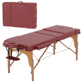 BestMassage Massage Bed Portable Massage Table 77" L 28" W Lash Bed Heigh Adjustable 3 Folding PU Leather with Oxford Bag for Spa Footmassage Facial CareSpa Tattoo