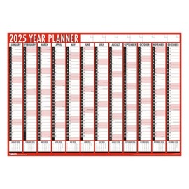 Large 2025 Year Wall Planner - Home Office Holiday Calendar Organiser