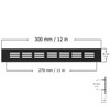 Steinberg14 Aluminum 300x40 mm Vent Grill/Cover - Dark Brown 12x2