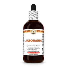 Jaborandi (Pilocarpus Microphyllus) Dry Leaf Tincture, Made in Hawaii, All Natural, Vegan, Pure Liquid Extract - 4 fl.oz