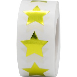 Gold Star Stickers 0.75 Inch 19 mm Wide 500 Count