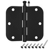 HOSOM 48 Pack Door Hinges Black Matte, Interior Door Hinges