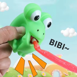 2 PCS Funny Frog Squeeze Toy,Fr-og Stress Toys,Funny Frog Tongue T-oy,Ton-gue Popping Squ-eeze Sensory Toys,Dinosaurs Sq-ueeze Toy,Adult Desk Fidget Pet Toy-s,Tongue Out Squeeze Toy(Random)