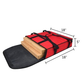 iceMi Pizza Bags for Delivery 18" X 18" X 5" Insulated Pizza Delivery Bag Moisture Free for Catering Food Delivery, Restaurant, Cookouts (Red)