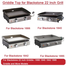 Griddle Replacement Top for Blackstone 22 Inch Griddle 1666 1842 1840 1813 2304 Grill with Rear Grease System Cooking Station