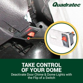 Quadratec Deluxe Dome Light Switch & Bypass Harness Kit - Fits Jeep Wrangler TJ & LJ Unlimited 1997-2006 - No Drill Installation - Drive Doorless with Ease - Disable Door Chime & Interior Lighting