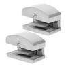 Outanaya 2PCS Adjustable Sliding Shower Door Bottom Guide for Frameless