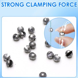 2Pack 7 Division Split Shot Fishing Weights Sets, 358pcs Soft Metal Alloy Fishing Sinkers Coarse Fishing Dispenser Weights Shot for Stabilizing Fishing Line Bait