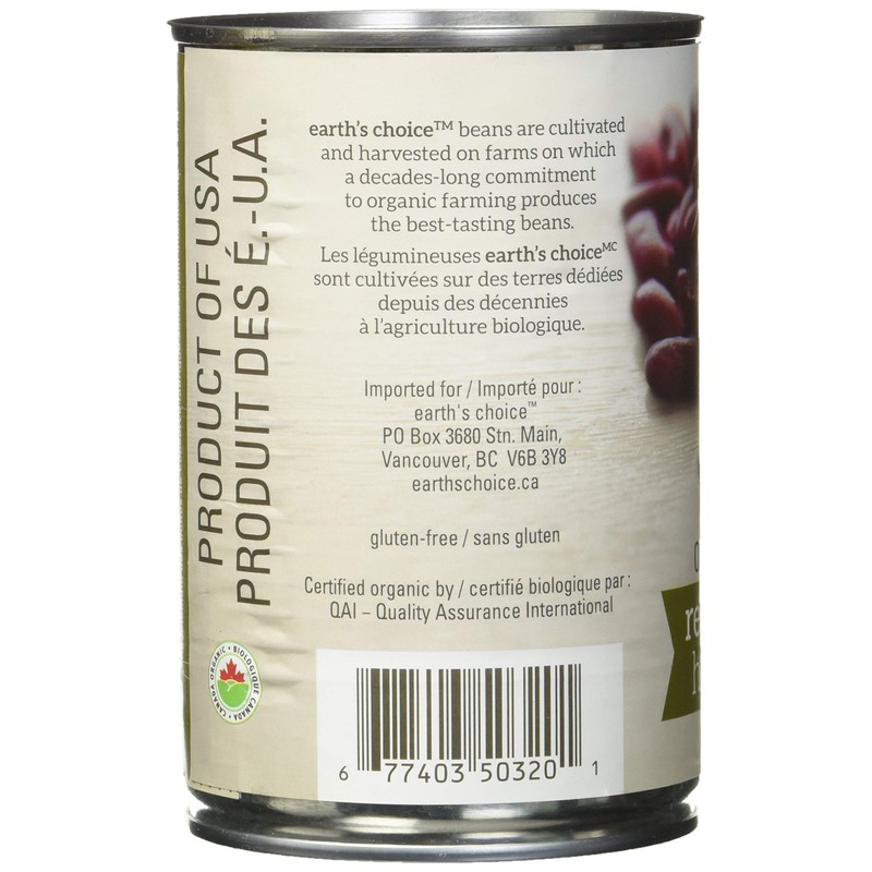 Earth's Choice Organic Kidney Beans, 398ml