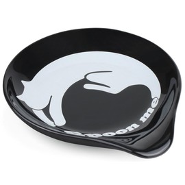 VanlonPro Ceramic Spoon Rest, 5 Inch Spoon Holder for Stove Top, Kitchen Counter, Utensils, Ladle, Coffee Spoons, Cooking Spoons, Spatula, Tongs, Heat-Resistant, Housewarming Gifts, Cat Pattern