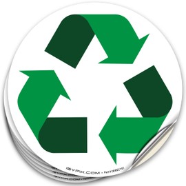 iSYFIX Recycle Sticker for Trash Can –6 Pack 5 inch- Premium Self-Adhesive Vinyl, Laminated for Weatherproof, UV Resistant, Perfect Label Stickers for containers, Ideal Sign for Home, Office, Kitchen