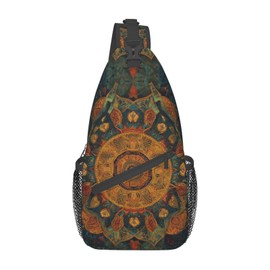 Mandala Sling Backpack Chest Bag Crossbody Shoulder Bag Gym Cycling Travel Hiking Daypack For Men Women