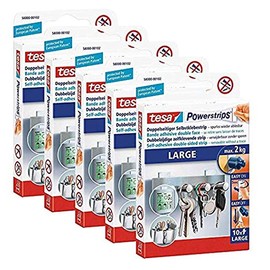 tesa Powerstrips® Large for max. 2kg, pack of 10 strips (2 packs)