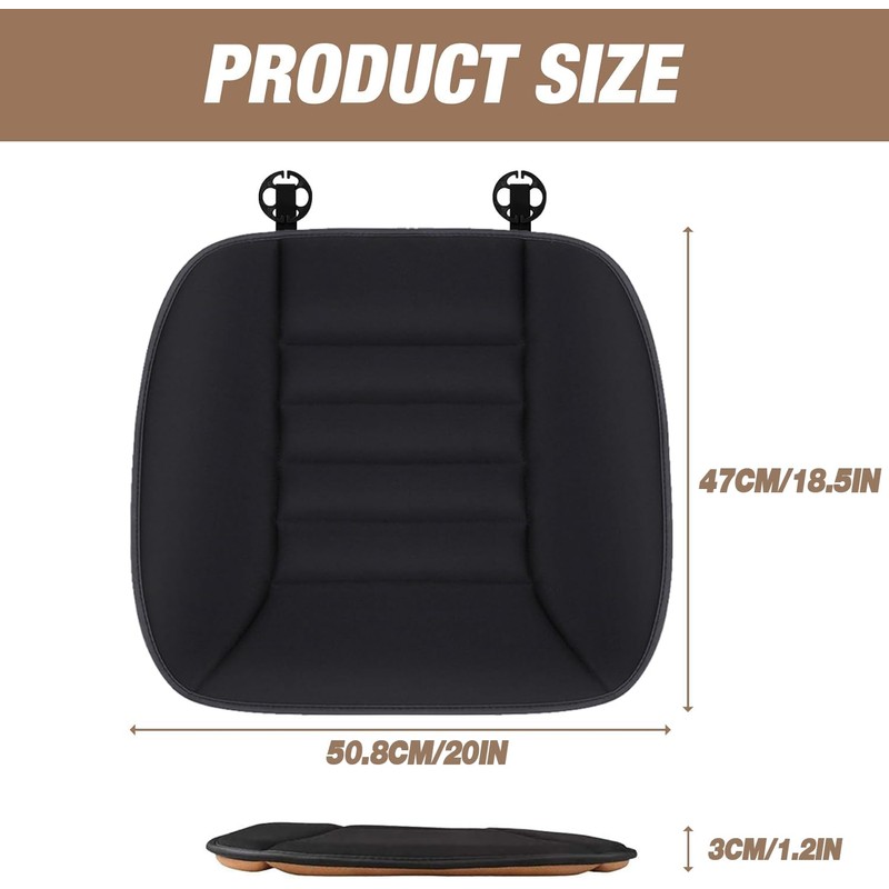 MYFAMIREA Car Seat Cushion Pad 1.2" Thick Comfort Seat Protector