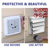 Funmit 6'' Metal Dryer Vent Cover, 7"x7" Outside Dimensions with