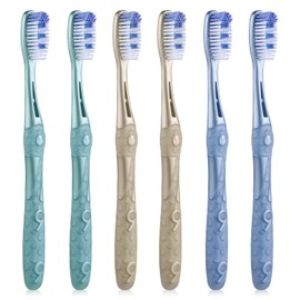 Smiling Guardian Cepillo de dientes – cerdas medianas para adultos, 6 unidades