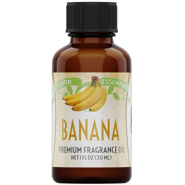 Aceite aromático de plátano de Good Essential (botella de 1 onza, aceite aromático de grado premium), perfecto para aromaterapia, jabones, velas, limo, lociones y mucho más