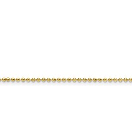 FB JEWELS Stainle Sterling Silver Steel IP Gold-Plated 2.0mm 20in Ball Chain Necklace