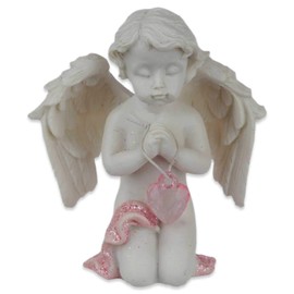 mtb more energy Decorative Angel Guardian Heart - Guardian Angel Figurine Cherubines - Height 8 cm - Decoration Figure Baby Angel
