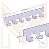 Marcellis Premium Coat Hook, Stainless Steel, 6 Hooks, Wall Hook