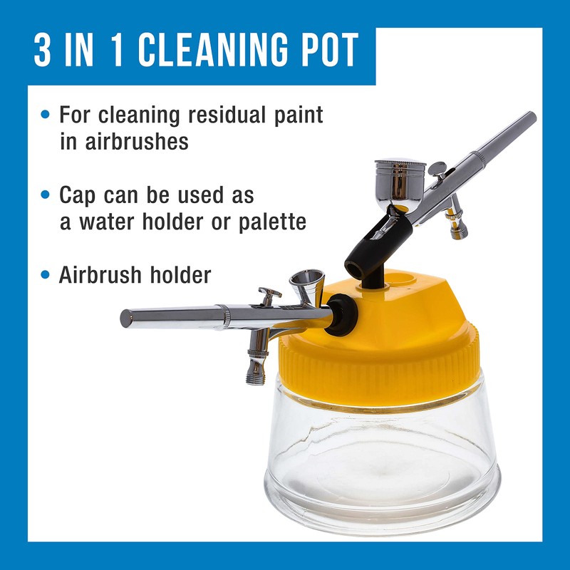Master Airbrush Cleaning Kit with Cleaning Pot & Solution -