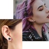 8mm Magnetic Earrings Set - No Piercing Required, Black Studs,