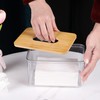 DUOMIAO Acrylic Tissue Box, Acrylic Dryer Sheet Holder for Laundry