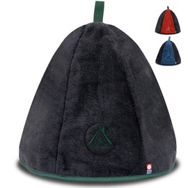 Saunarior Sauna Hat, Imabari Towel, Men's, Women's, Large, Deep, Popular, Sauna Hat, Black