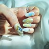 oil painting.Drawing Watercolor Refreshing Unique Emotional Nail - Long Oval