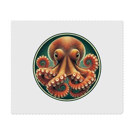 2 x 'Angry Octopus' Microfibre Lens/Glasses Cleaning Cloths (LC00031748)