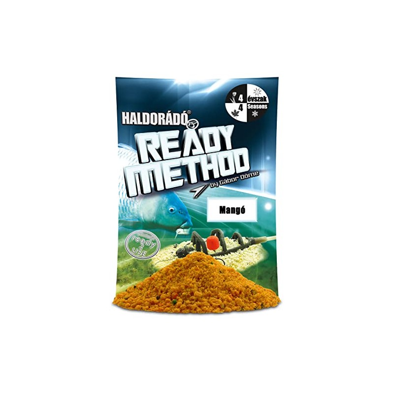 Haldorado Ready Method Groundbait, 4 Seasons Carp Fishing Bait, Mango,